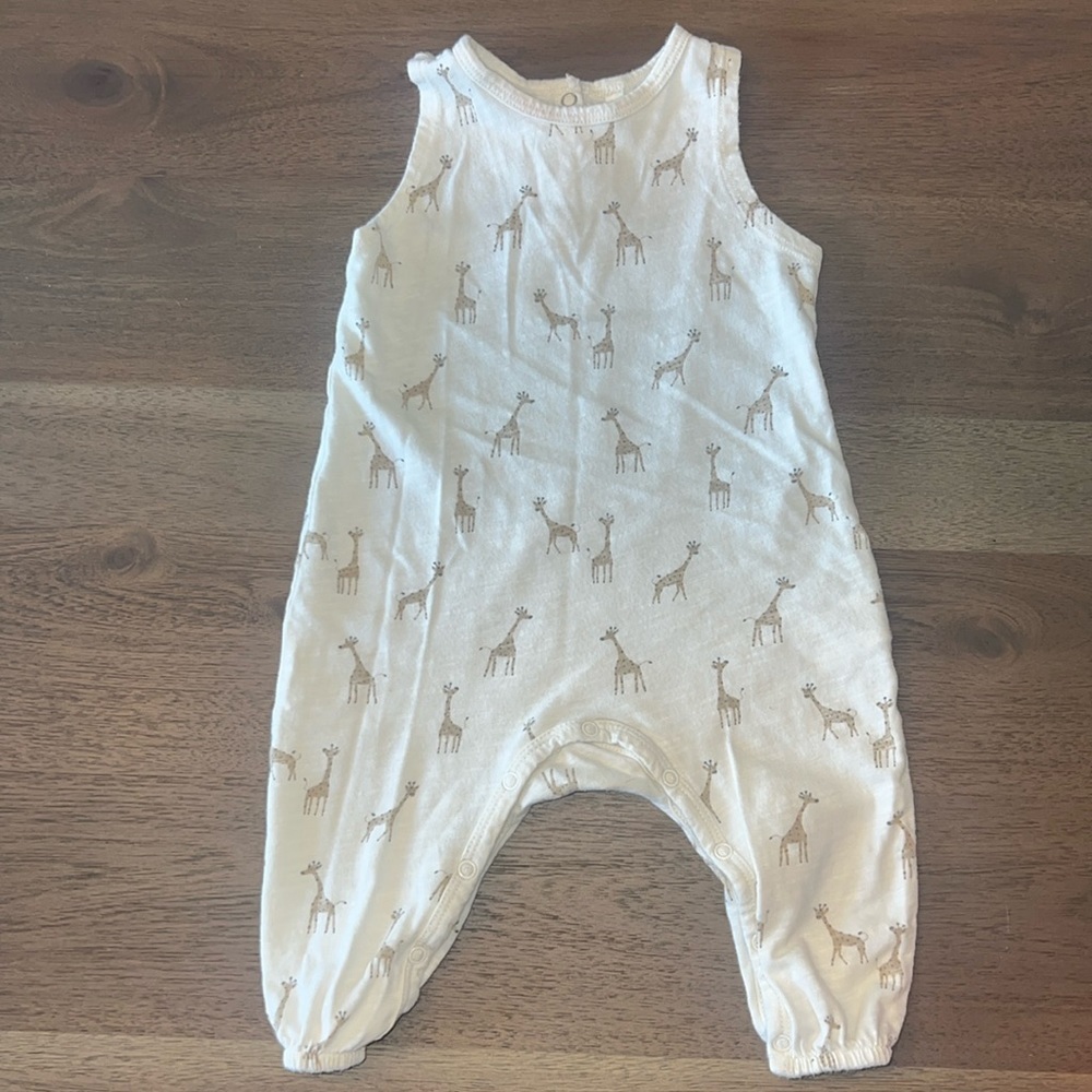 Rylee + Cru Mills Giraffe Romper 0-3 Months